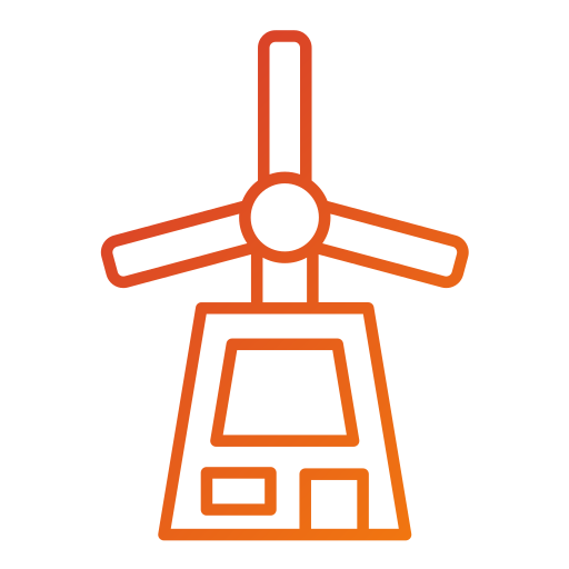Windmill Generic gradient outline icon