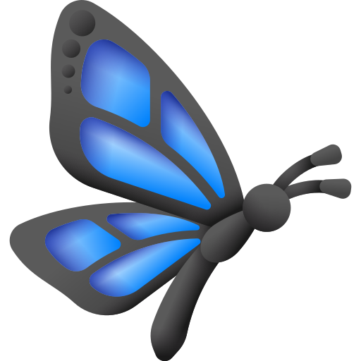 Бабочка 3D Color иконка