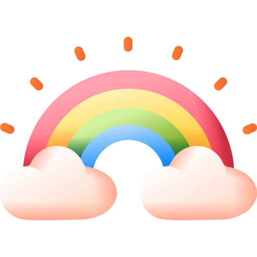 arco iris 3D Color icono