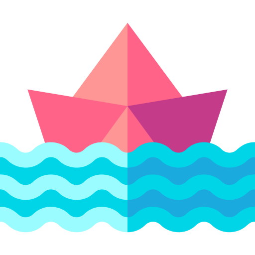 papierowa łódka Basic Straight Flat ikona