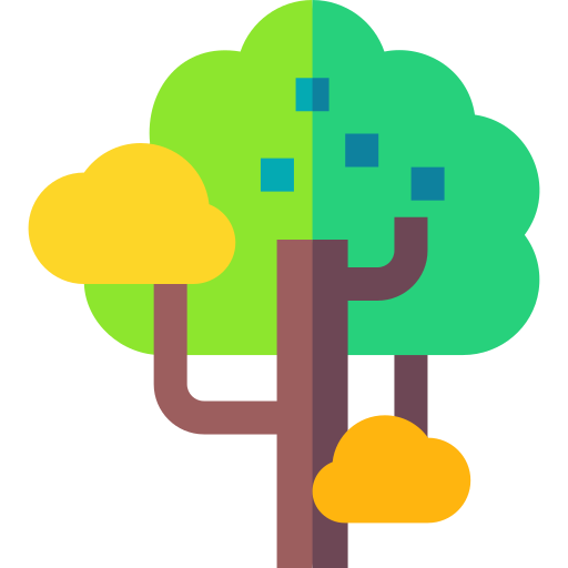 wiśniowe drzewo Basic Straight Flat ikona