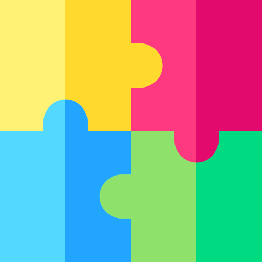 puzzel Basic Straight Flat icoon