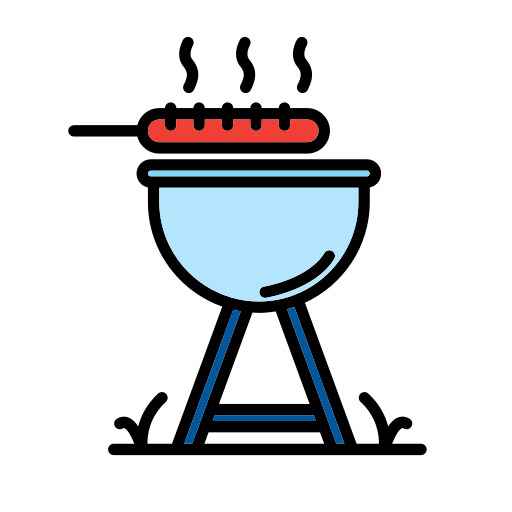 attrezzatura per barbecue Generic color outline icona