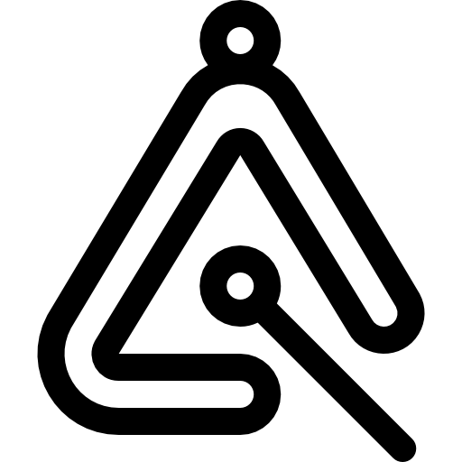 trójkąt Basic Rounded Lineal ikona