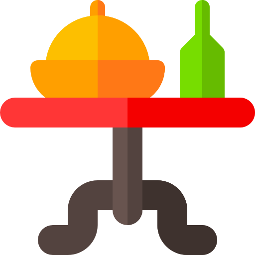 Dinner table Basic Rounded Flat icon