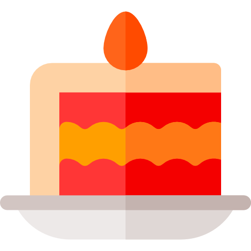 Cake slice Basic Rounded Flat icon