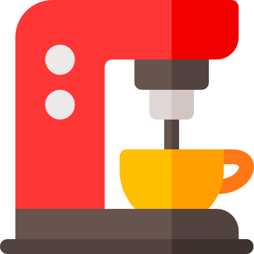 Coffee machine Basic Rounded Flat icon