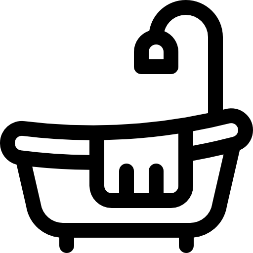 bañera Basic Rounded Lineal icono