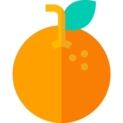 laranja Basic Straight Flat Ícone