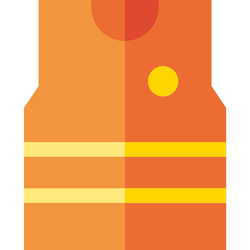 Fishing vest Basic Straight Flat icon