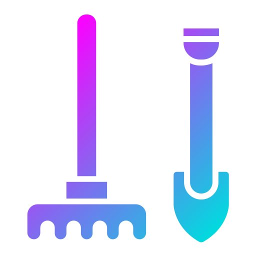 Gardening tools Generic gradient fill icon