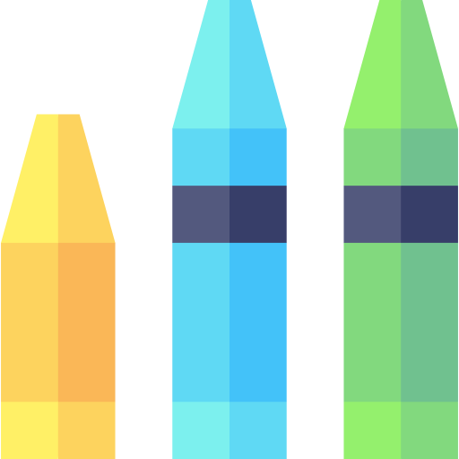 Crayons Basic Straight Flat icon