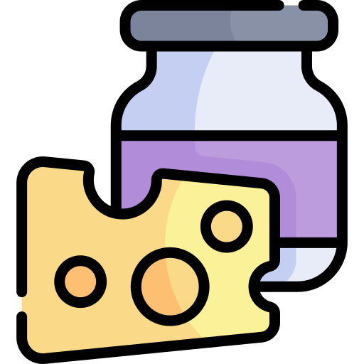 queso Kawaii Lineal color icono