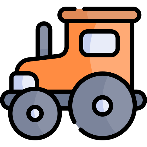 tractor Kawaii Lineal color icono