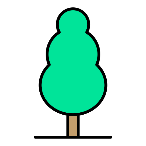 Árbol Generic color lineal-color icono