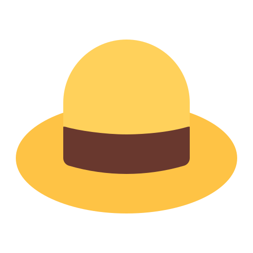 chapeau de paille Generic color fill Icône