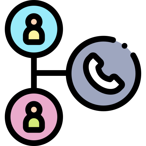 Call Detailed Rounded Lineal color icon