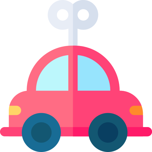 auto speelgoed Basic Rounded Flat icoon