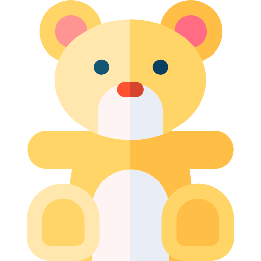 Bear toy Basic Rounded Flat icon