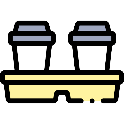 Coffee Cups Detailed Rounded Lineal color icon