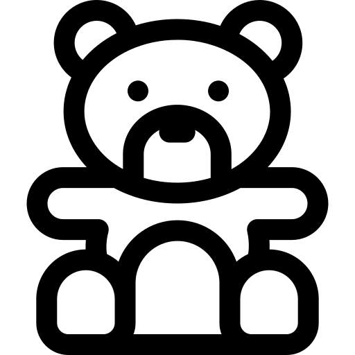 niedźwiedź zabawka Basic Rounded Lineal ikona