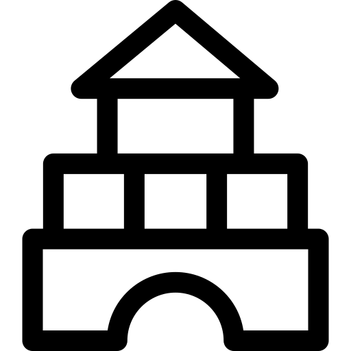 blocs Basic Rounded Lineal Icône