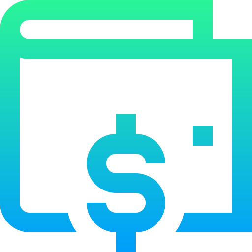 Wallet Super Basic Straight Gradient icon