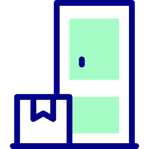 Доставка до двери Detailed Mixed Lineal color иконка
