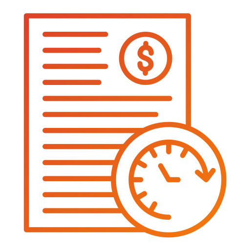 Transaction history Generic gradient outline icon