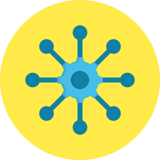 Network Generic color fill icon