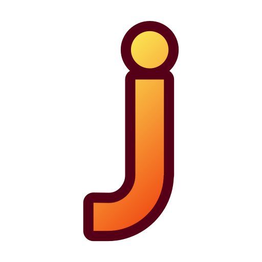 brief j Generic gradient lineal-color icoon
