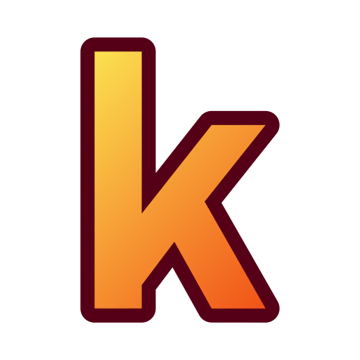 lettera k Generic gradient lineal-color icona