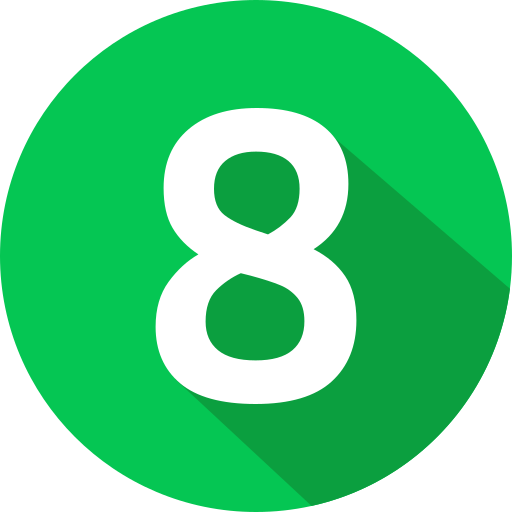 숫자 8 Generic color fill icon