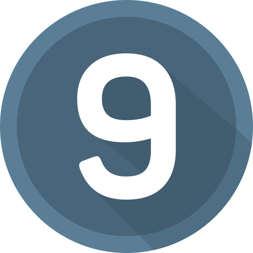 번호 9 Generic color fill icon