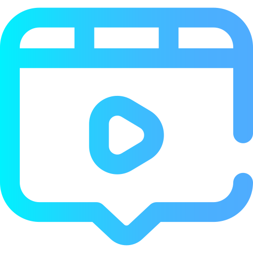 Video Super Basic Omission Gradient icon