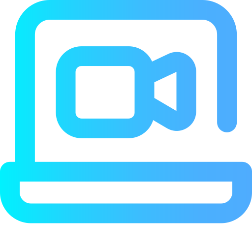 Videocall Super Basic Omission Gradient icon
