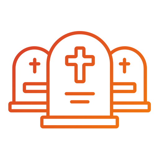 begraafplaats Generic gradient outline icoon