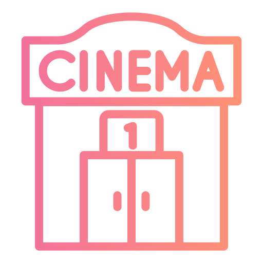 cinema Generic gradient outline icona