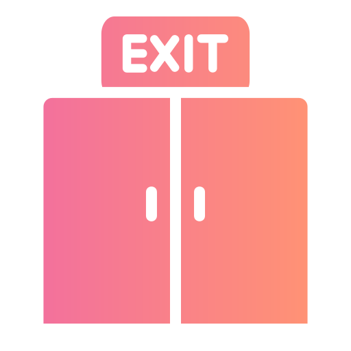 Exit door Generic gradient fill icon