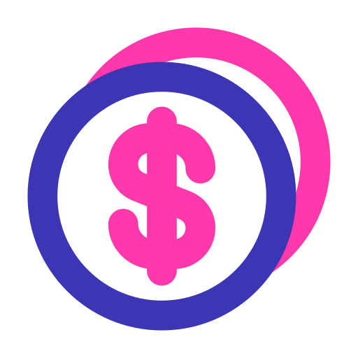 dollar munten Generic color outline icoon