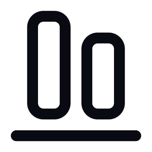 alineación inferior Generic black outline icono