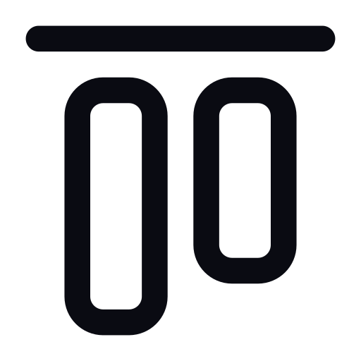 상단 정렬 Generic black outline icon