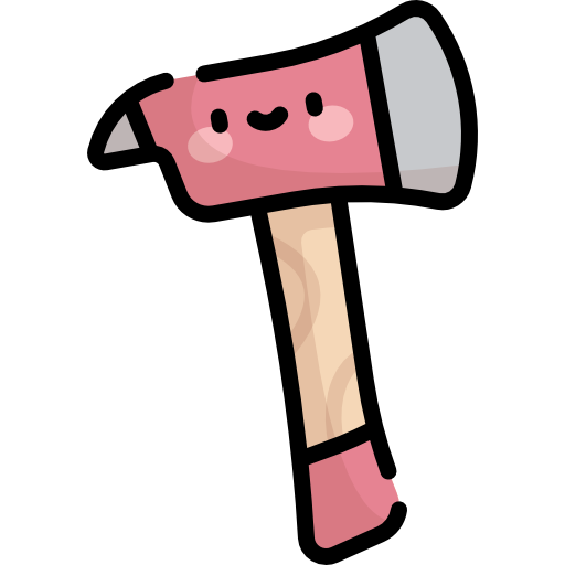 Axe Kawaii Lineal color icon