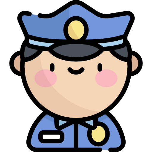polizist Kawaii Lineal color icon