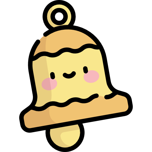Bell Kawaii Lineal color icon