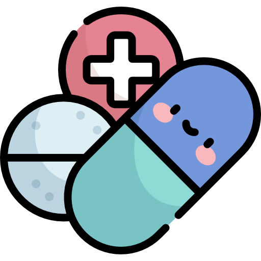 medicamento Kawaii Lineal color icono