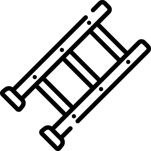 escalera Kawaii Lineal icono