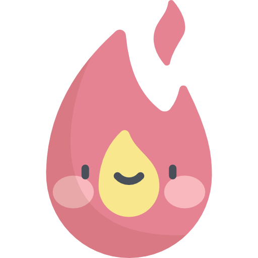 ogień Kawaii Flat ikona