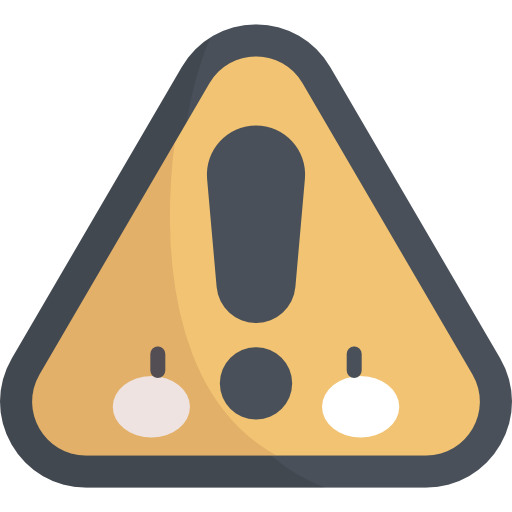 警告 Kawaii Flat icon