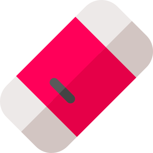 Eraser Basic Rounded Flat icon